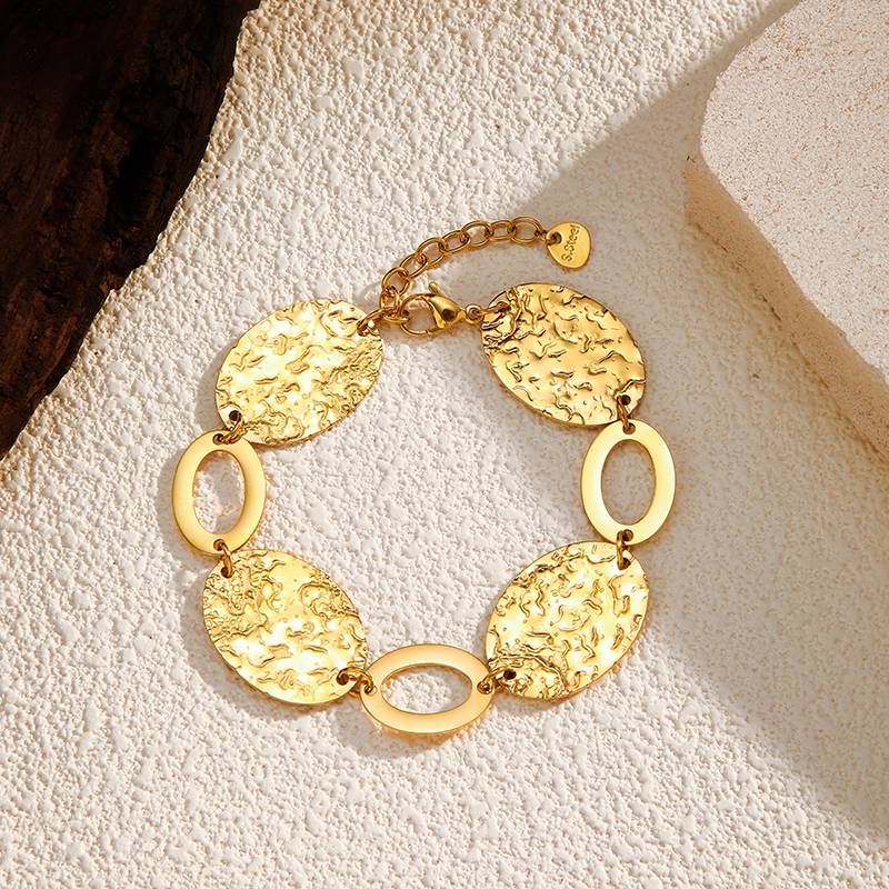 Gelang Stainless Steel Oval Link yang Dapat Disesuaikan dari Lonceen