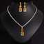 18K Gold Plated Rectangular Zircon Jewelry Set: A Luxurious Choice for Banquets and Brides thumbnail 2