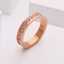 18K Gold Plated Stainless Steel Double-Row Cubic Zirconia Ring (US Sizes 5-10, Silver/Rose Gold) thumbnail 3