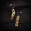18k gold plated stainless steel interlocking chain link drop earrings (gold/rose gold/silver) thumbnail 1