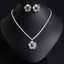 Bridal 18k Gold Plated Flower Pendant Jewelry Set for Elegant Weddings thumbnail 3