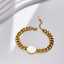 Fashion DIY Gold Cuban Charm Bracelet, Stainless Steel, Unisex thumbnail 1