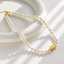 Luxurious high-quality freshwater pearl small cube 18k gold-plated stainless steel pendant, women's fashion jewelry necklace thumbnail 1