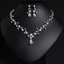Star-Shaped Teardrop Crystal Bridal Jewelry Set | Lonceen thumbnail 1