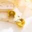 Hoop Earrings Stainless Steel High-end 18k Gold Plated Shiny Curved Surface Hypoallergenic Thick Women's Hoop Earrings thumbnail 1