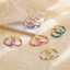 Stud 18k Gold-Plated Stainless Steel Enamel Women's Hoop Oil-Dripping Personalized Colorful C-Shaped Fashion Jewelry Earrings thumbnail 2