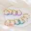 Stud 18k Gold-Plated Stainless Steel Enamel Women's Hoop Oil-Dripping Personalized Colorful C-Shaped Fashion Jewelry Earrings thumbnail 1
