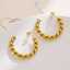 Women's Antioxidant Twist Stainless Steel Jewelry Gold-Plated Custom Fashion Jewelry Earrings thumbnail 2