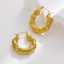 Electroplated twist design 18k gold-plated women's custom gold fashion jewelry shiny stainless steel earrings thumbnail 3