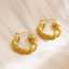 Electroplating wholesale 18k gold-plated women's custom gold fashion jewelry, shiny stainless steel earrings thumbnail 2