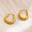 Electroplated twisted texture 18k gold-plated women's custom gold fashion jewelry shiny stainless steel earrings thumbnail 3