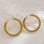 Jewelry non-oxidizable gold-colored hemp rope custom-made women's fashion jewelry earrings thumbnail 2