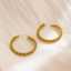 Jewelry non-oxidizable gold-colored hemp rope custom-made women's fashion jewelry earrings thumbnail 1