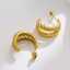 Hot-selling premium fashion jewelry earrings: retro 18k gold-plated banana design, luxurious women's stainless steel earrings thumbnail 3