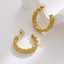 Jewelry non-oxidizable bamboo joint gold customized ladies' fashion jewelry earrings thumbnail 2