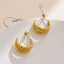 C-shaped geometric wide-textured women's accessories, 18k gold-plated stainless steel fashion jewelry earrings thumbnail 3