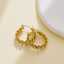 Diamond vintage custom gold-plated crystal designer Korean women's fashion jewelry earrings thumbnail 2