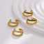 Custom retro electroplated gemstone beautiful gold women's stainless steel fashion boutique jewelry earrings thumbnail 1