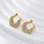 Fashionable gold women's earrings, exquisite jewelry, trendy jewelry, diamond earrings thumbnail 2