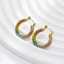 Fashion-customized gold full-diamond hoop earrings, diamond jewelry for women thumbnail 3