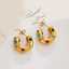 Women's fashion accessories earrings retro C-shaped wholesale 18k gold-plated stainless steel custom earrings thumbnail 1