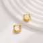 Electroplating wholesale 18k gold-plated women's custom U-shaped gold fashion jewelry shiny stainless steel earrings thumbnail 2