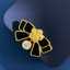 Lonceen Elegant Bow-Tie Enamel & Zircon Brooch (18K Gold Plated) thumbnail 2