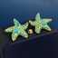 Lonceen Coastal Starfish & Turquoise Zircon Stud Earrings thumbnail 1