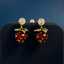 Lonceen Playful Strawberry Enamel & Zircon Drop Earrings thumbnail 1