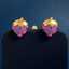 Lonceen Vibrant Purple Strawberry Enamel Stud Earrings thumbnail 1