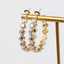 Dangle Earrings 18k Gold Plated Brass Cubic Zirconia Hoop Earrings thumbnail 2