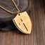 Collier pour homme avec pendentif croix en forme de bouclier punk personnalisé style hip-hop thumbnail 2