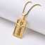 Collier pendentif croix en acier inoxydable 18 carats, pendentif de prière chrétienne thumbnail 1