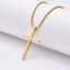 Pendentif croix en or, collier croix pour homme en acier inoxydable thumbnail 1