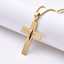 Collier pendentif croix pour homme en or 18 carats, style hip-hop simple thumbnail 1