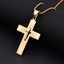 Collier pendentif croix pour homme en or 18 carats, style hip-hop simple thumbnail 2
