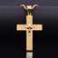 Collier pendentif croix pour homme en or 18 carats, style hip-hop simple thumbnail 3