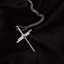 Collier personnalisé avec pendentif croix en acier inoxydable plaqué or, élégant et simple thumbnail 3