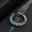 Bracelet homme style rétro hip-hop coloré, chaîne cubaine en acier inoxydable plaqué argent thumbnail 3