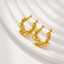 Wholesale 18k gold-plated women's custom gold fashion jewelry, shiny stainless steel earrings thumbnail 2