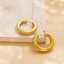 Batch Glossy Circular Geometric Round 18k Gold-Plated Stainless Steel Women's Fashion Jewelry Earrings thumbnail 3