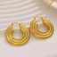 Anti-allergic, thick open-loop stainless steel large 18k gold-plated color-changing accessories, women's fashion jewelry earrings thumbnail 1