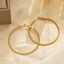 High-quality anti-allergic 18k gold-plated large-sized women's hoop earrings in different sizes, made of stainless steel, fashionable jewelry thumbnail 3