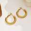 Simple Large Hoop Earrings 18k Gold Color, for Chubby Women, Multi-size, Stainless Steel, Fashion Jewelry Earrings thumbnail 3