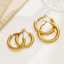 Simple Large Hoop Earrings 18k Gold Color, for Chubby Women, Multi-size, Stainless Steel, Fashion Jewelry Earrings thumbnail 1