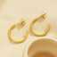 Minimalist high-quality 18k gold-plated C-shaped women's stainless steel hoop fashion jewelry earrings thumbnail 2