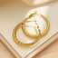 Custom women's clothing circular 18k gold-plated stainless steel retro fashion jewelry earrings thumbnail 3