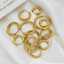 Simple and high-quality 18k gold-plated glossy women's C-shaped stainless steel hoop fashion jewelry earrings thumbnail 2