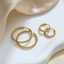 Simple, stylish, high-quality 18k gold-plated C-shaped women's diamond-shaped stainless steel hoop fashion jewelry earrings thumbnail 2