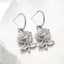 Vintage Rose Stainless Steel Drop Earrings Silver by Lonceen thumbnail 2
